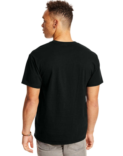 Hanes Men's Heavyweight Pocket T-Shirt, Beefy-T Full-Cut Cotton Pocket Tee for Men, Crewneck T-Shirt For Men, 1 or 2 Pack 3X-Large Light Steel - 2 Pack