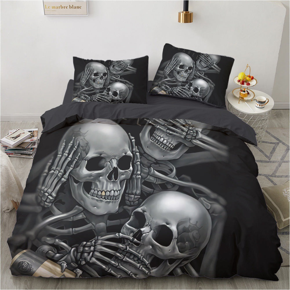 Four-Piece Marble Pillowcase Bedding Set - Luxurious Home Textile for Stylish Sleep Spaces