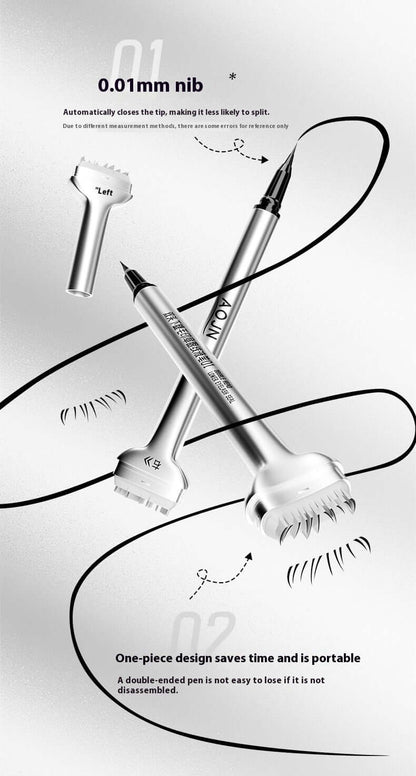 "Double-Headed Lower Eyelash Stamp Pen - Waterproof, Natural-Looking, Long-Lasting Eyeliner for Beauty"