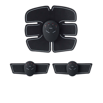 Black fitness equipment home exercise abdominal patch with multiple massage techniques for head, neck, waist, buttocks, legs, back, and feet.