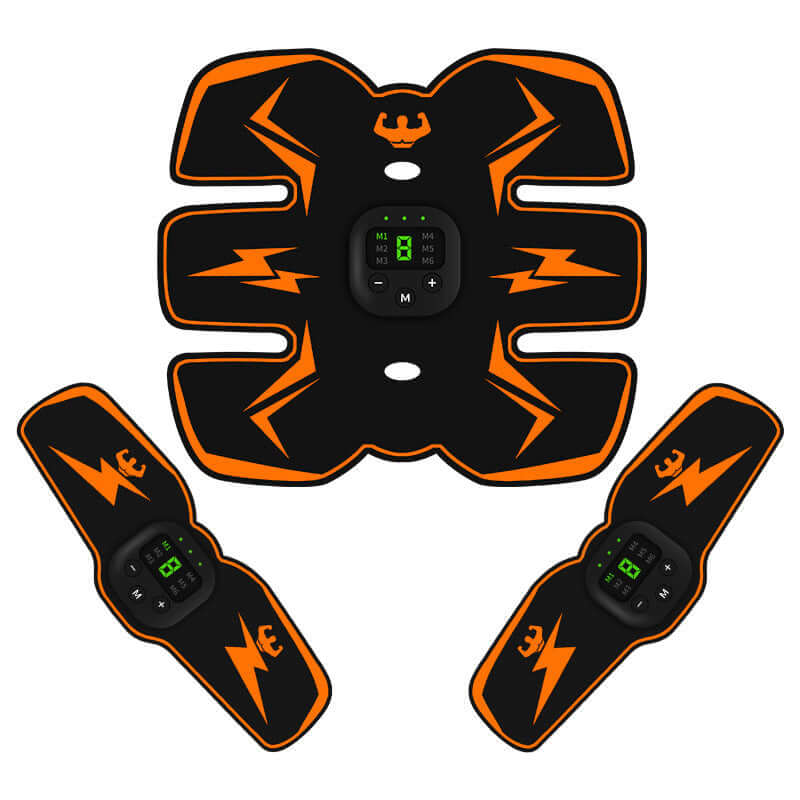 Fitness equipment home exercise abdominal patch, battery-powered mechanical control, suitable for head, neck, waist, legs, with massage features.