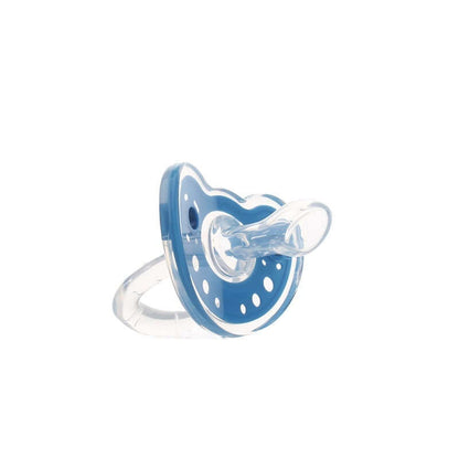 "Full Silica Gel Two-Color Liquid Silicone Baby Pacifier for Sleep Comfort"