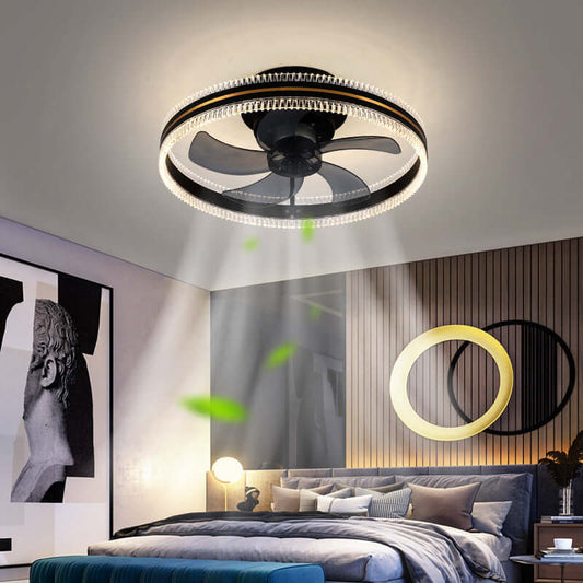 Ceiling Fan with Integrated Invisible Light - Home Ceiling Fan and Light Fixture Combination"