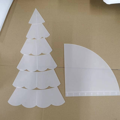 Handmade Christmas Tree Quilt Cover Ruler Christmas Pattern Quilting Template