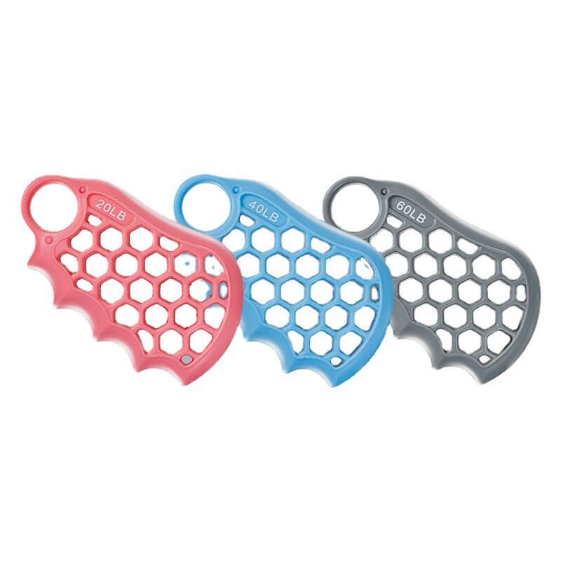 Honeycomb Grip Fitness Exercise Silicone Equipment in Pink, Sky Blue, and Grey for 20LB, 40LB, and 60LB resistance