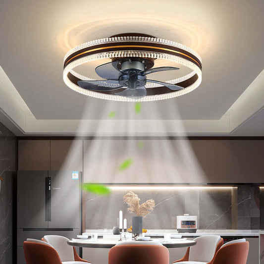 Ceiling Fan with Integrated Invisible Light - Home Ceiling Fan and Light Fixture Combination"