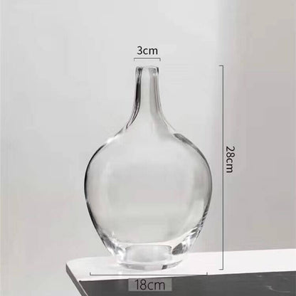 Big glass vase with dried flowers in Nordic Ins style for living room decor"