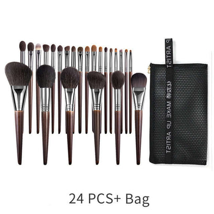 "Natural Makeup Brush Set – Goat Hair Eyeshadow Brushes for Precision and Effortless Application of Eye Makeup"