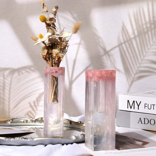 Epoxy mold for creating simple flower vases, perfect for dried flowers and living room decoration”