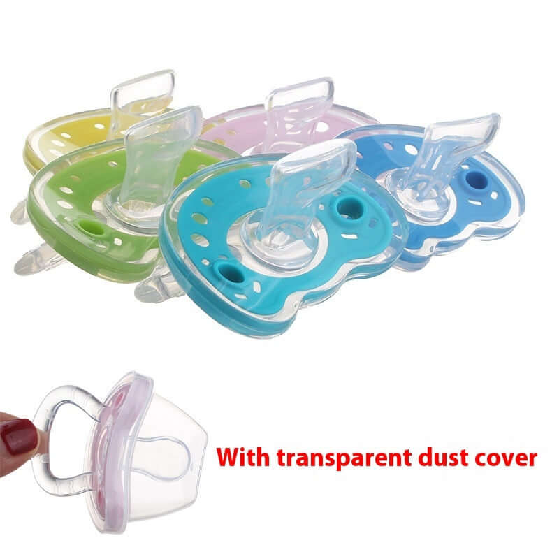 "Full Silica Gel Two-Color Liquid Silicone Baby Pacifier for Sleep Comfort"