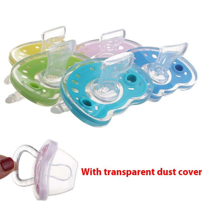 "Full Silica Gel Two-Color Liquid Silicone Baby Pacifier for Sleep Comfort"