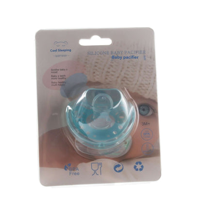 "Full Silica Gel Two-Color Liquid Silicone Baby Pacifier for Sleep Comfort"