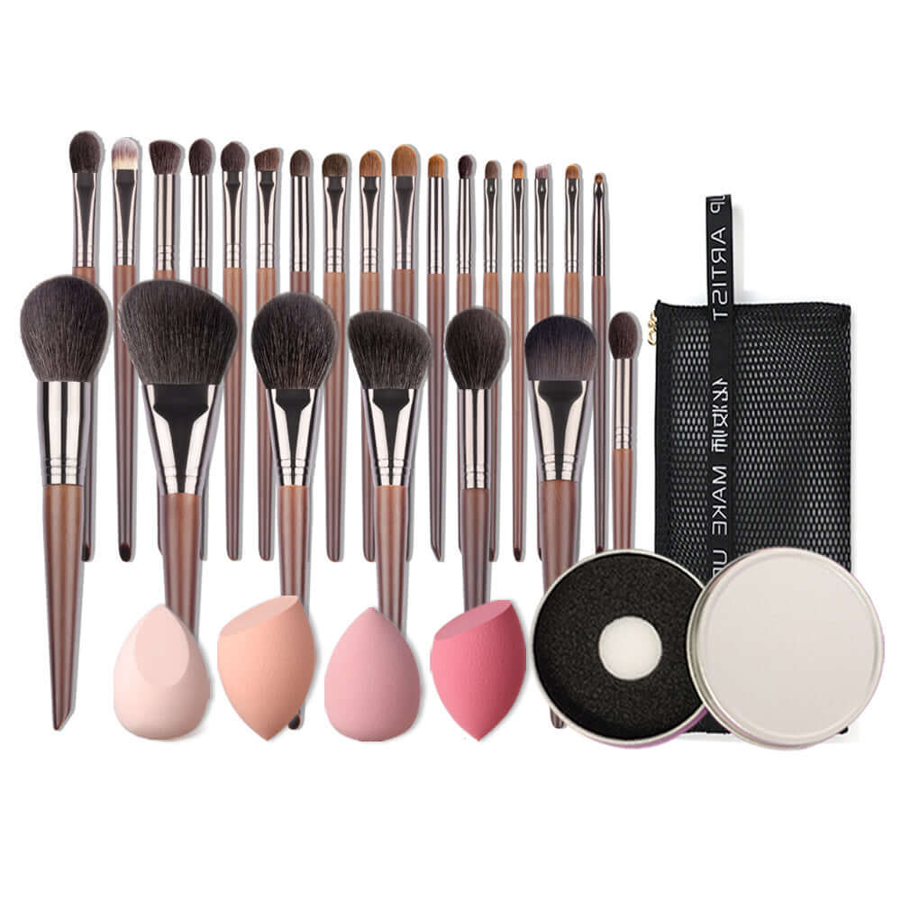 "Natural Makeup Brush Set – Goat Hair Eyeshadow Brushes for Precision and Effortless Application of Eye Makeup"