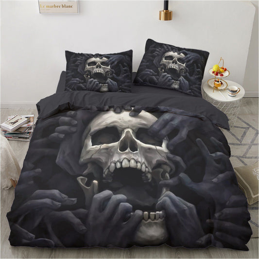 Four-Piece Marble Pillowcase Bedding Set - Luxurious Home Textile for Stylish Sleep Spaces